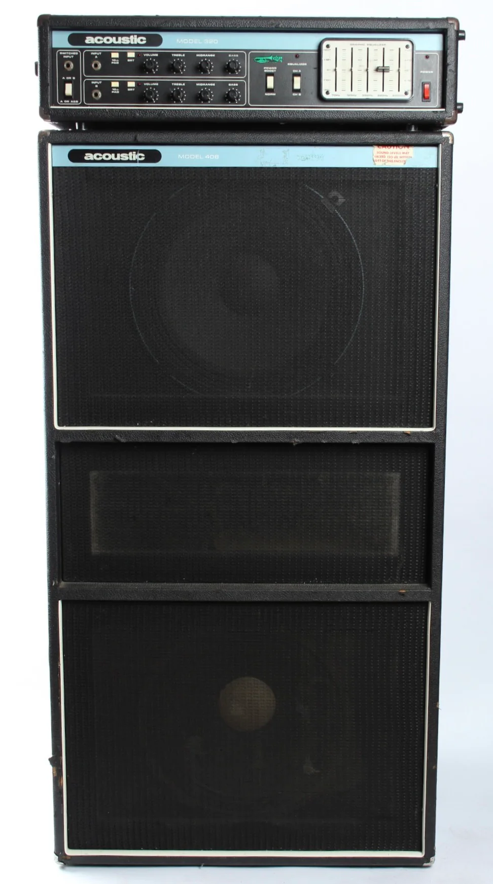 1978 Acoustic Control Corp 320 Head and 408 cabinet
