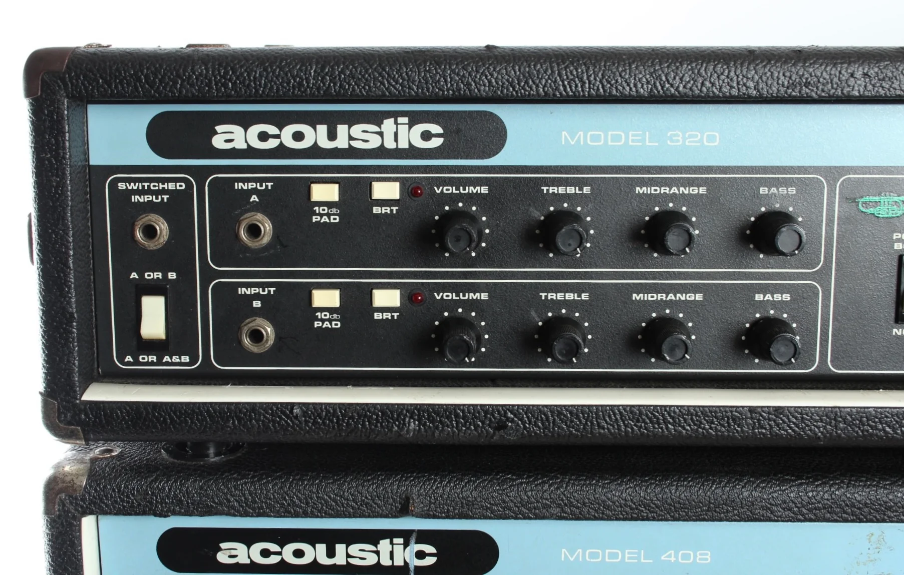 1978 Acoustic Control Corp 320 Head and 408 cabinet - Image 5