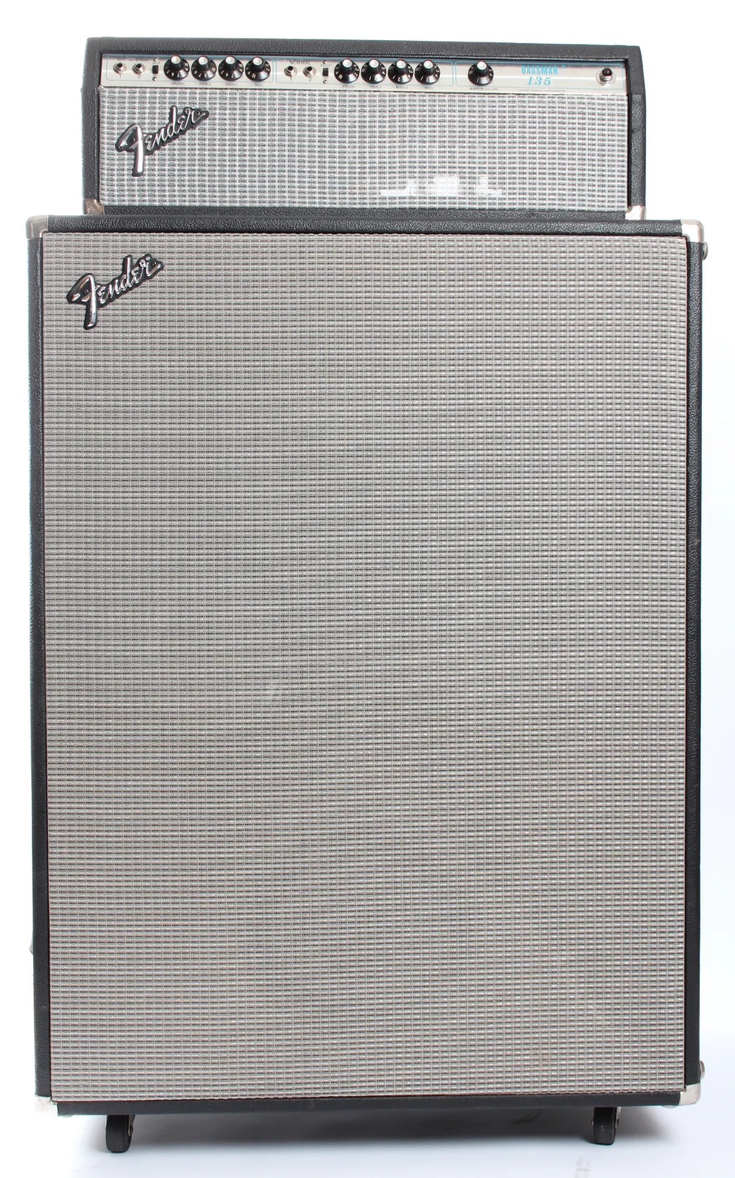 1978 Fender Bassman 135 w/ 4x12 pyramid cabinet silverface