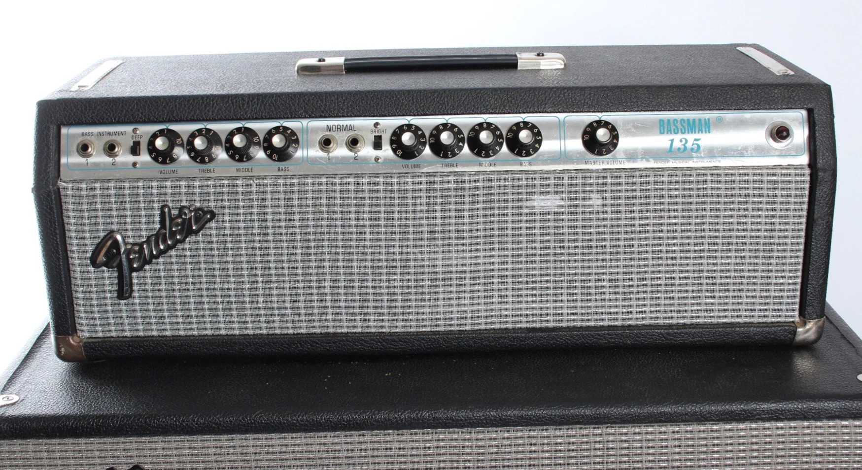 1978 Fender Bassman 135 w/ 4x12 pyramid cabinet silverface - Image 2