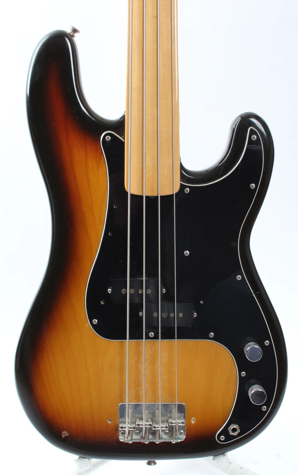 1979 Fender Precision Bass fretless sunburst - Image 2