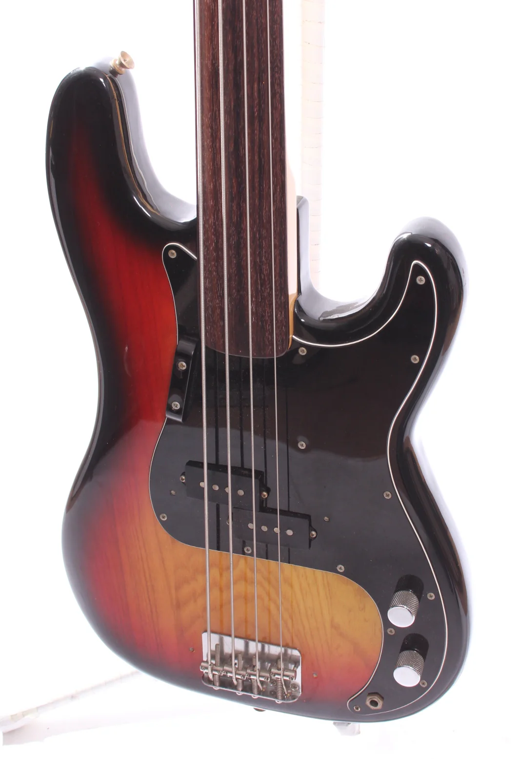 1979 Fender Precision Bass fretless sunburst - Image 3