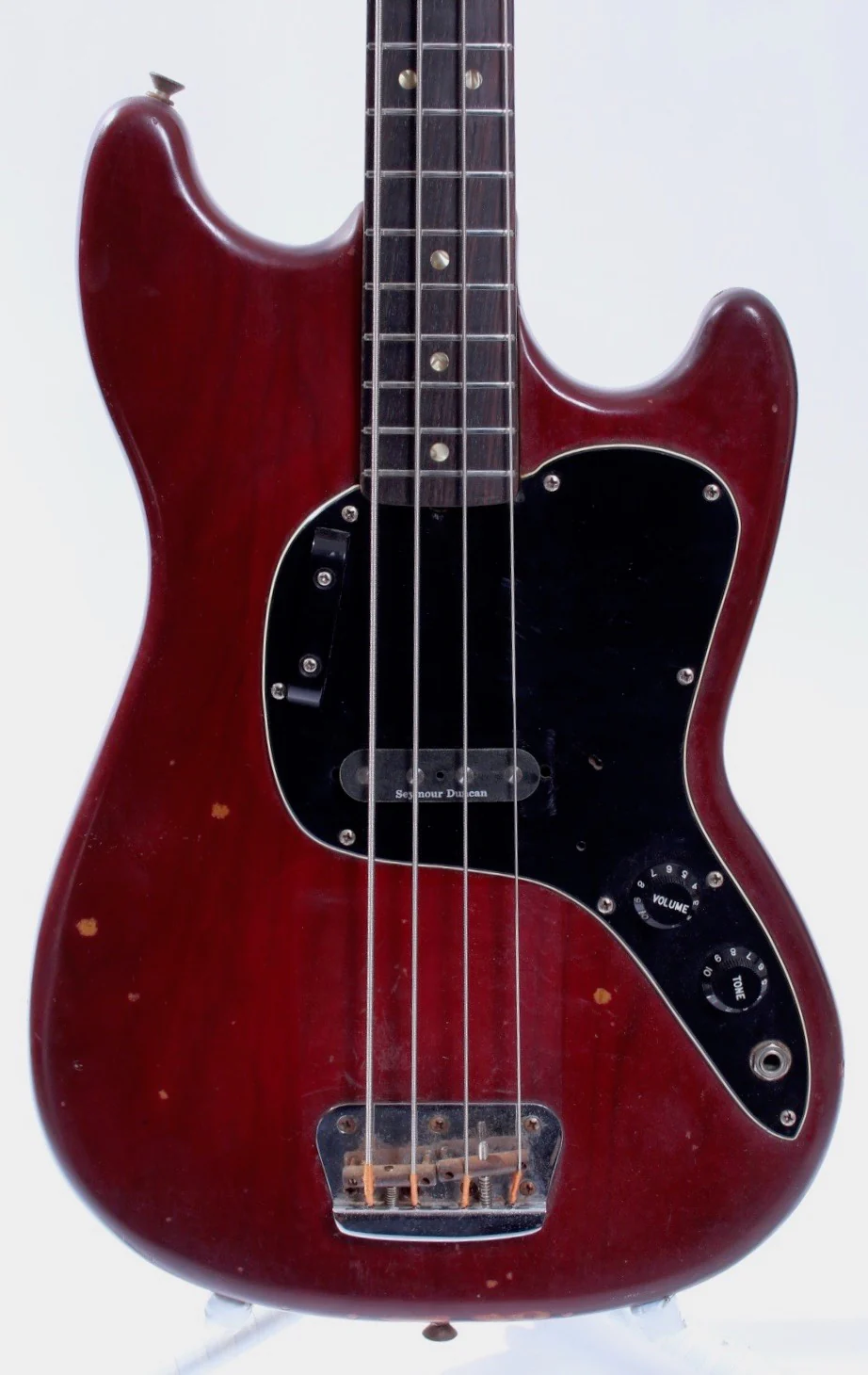 1981 Fender Musicmaster Bass wine red - Image 2