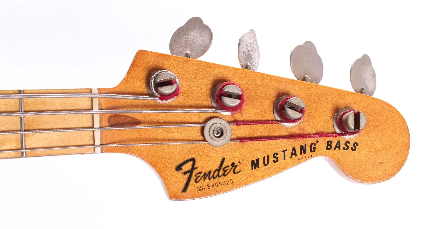 1980 Fender Mustang Bass translucent red - Image 5