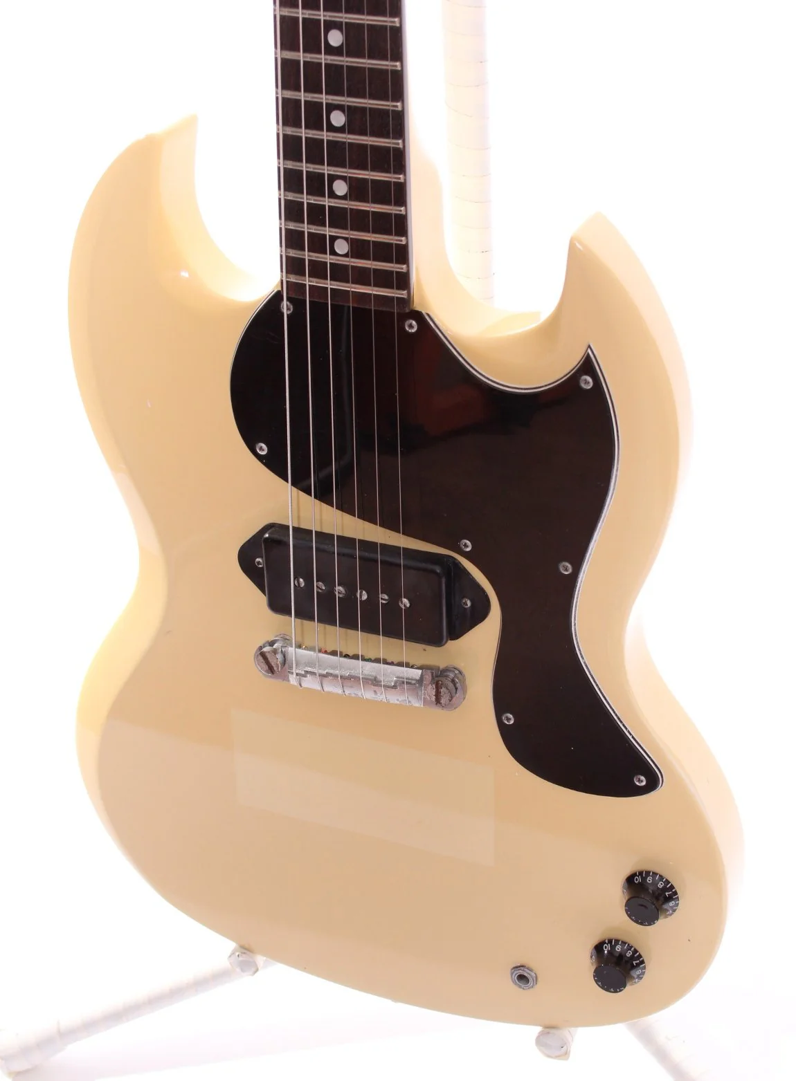 1980s Burny SG Junior "Rock N Roll Version" polaris white - Image 6