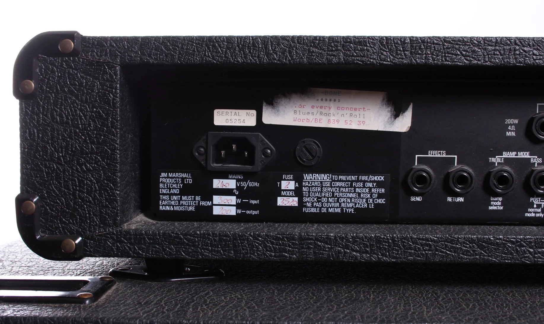 1980s Marshall 3520 Bass Head with 1510 JCM800 cabinet - Image 9