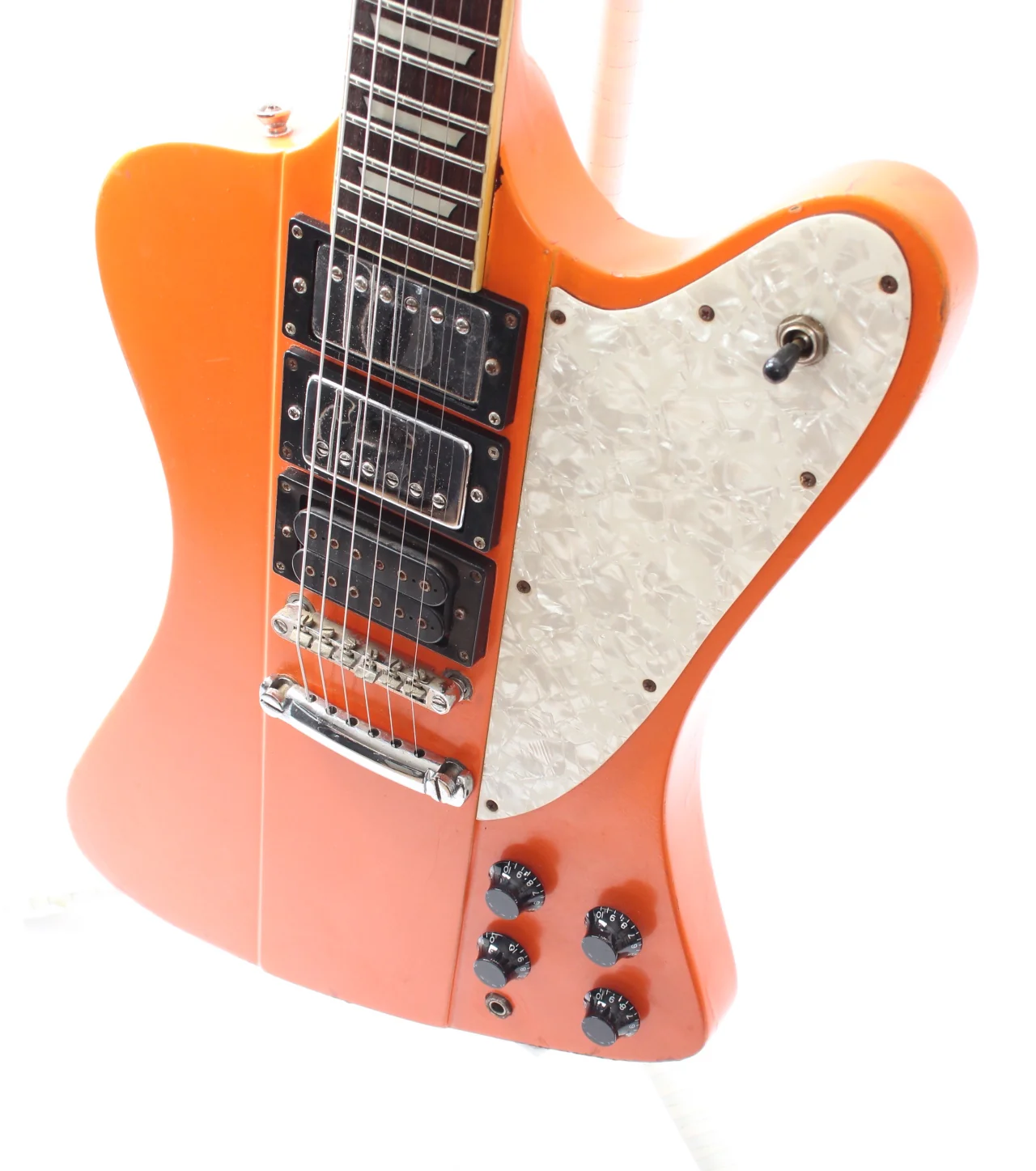 1980s Meriken by Samick Firebird 3x PU capri orange - Image 3