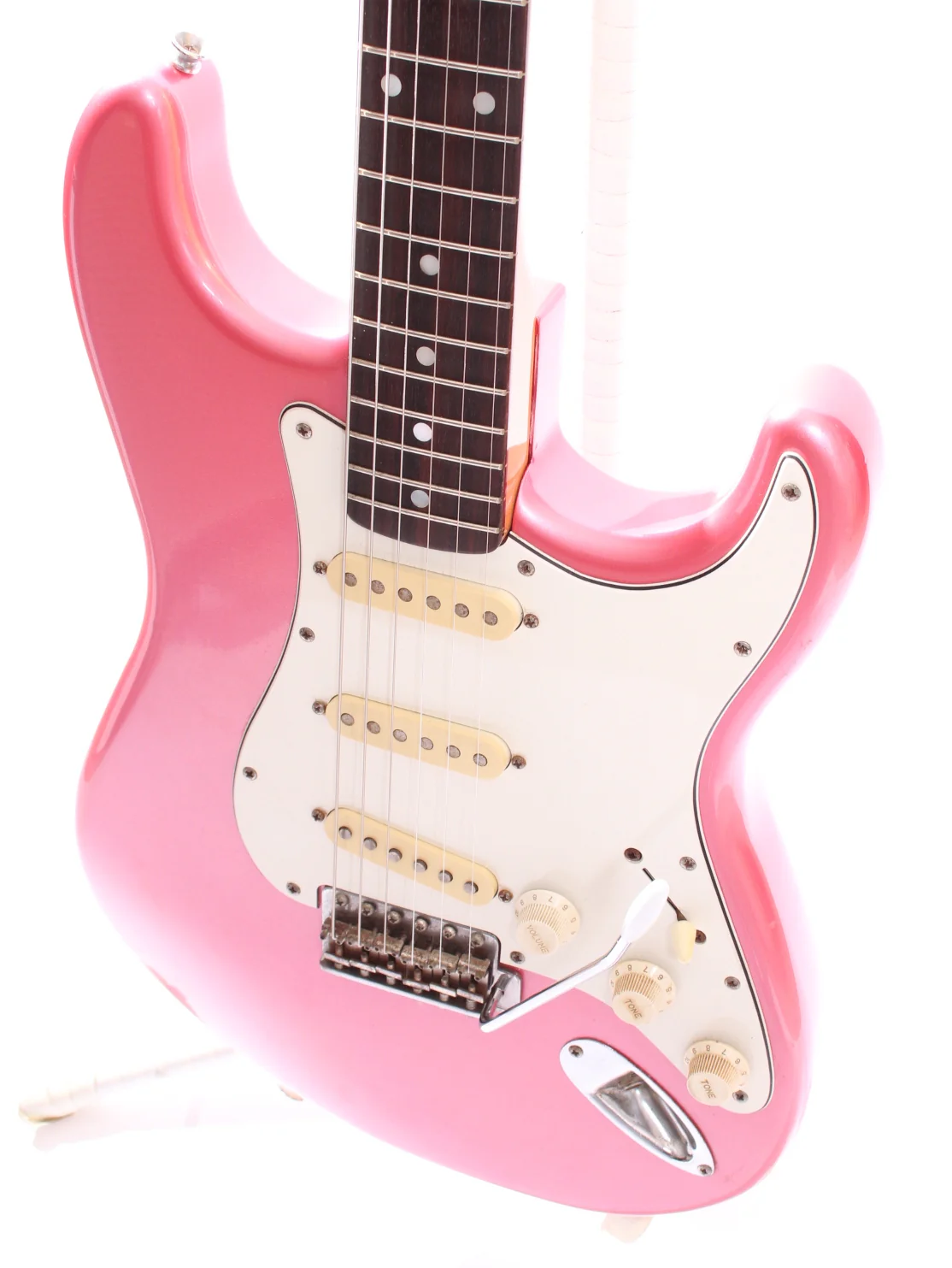 1980s Mystery Stratocaster '65 Reissue metallic pink - Image 3
