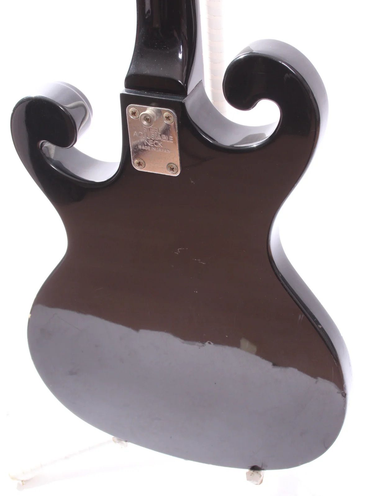 1981 Epiphone Scroll bass black - Image 8