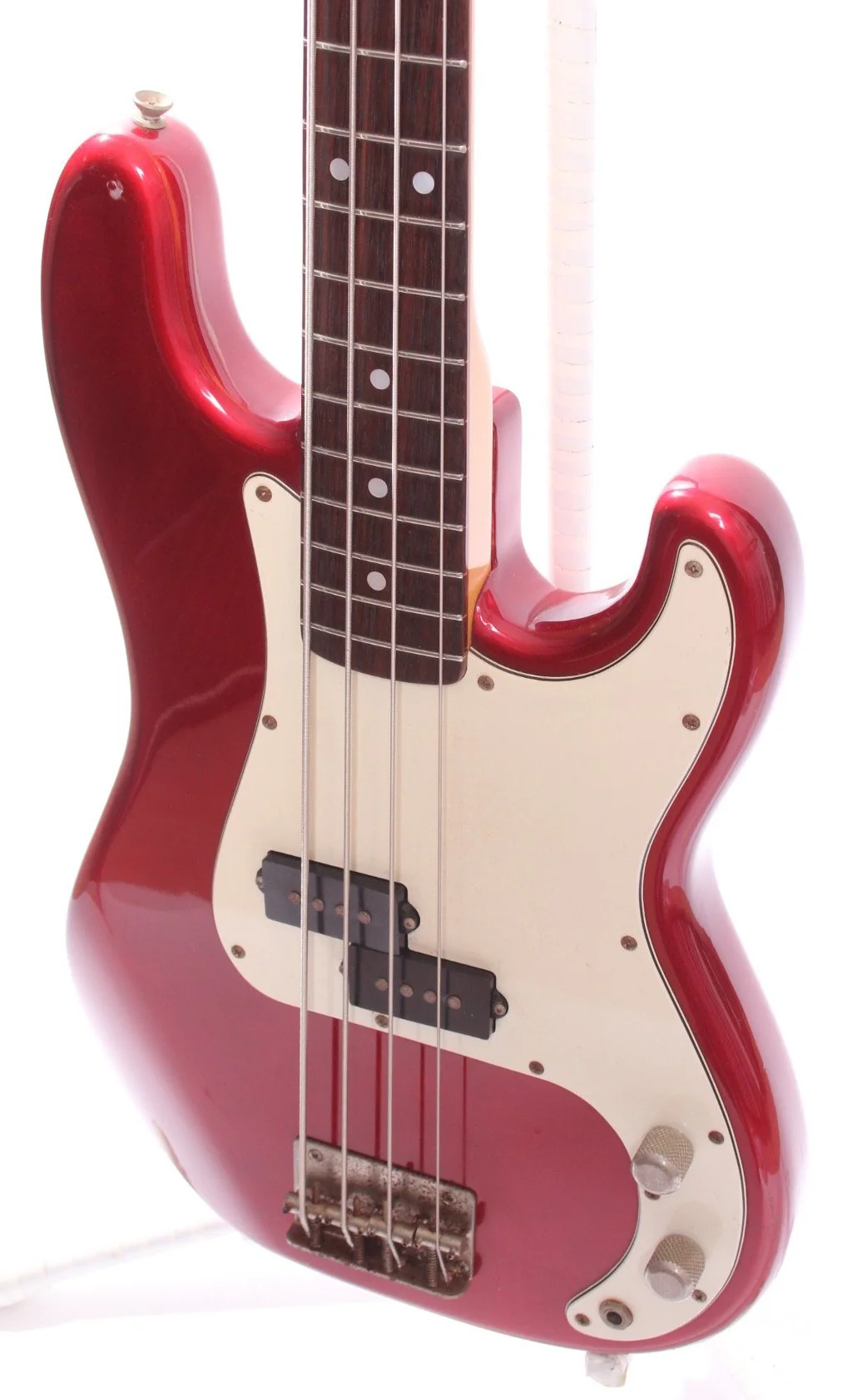 1981 Greco Super Sounds 32" Scale Precision Bass candy apple red - Image 3