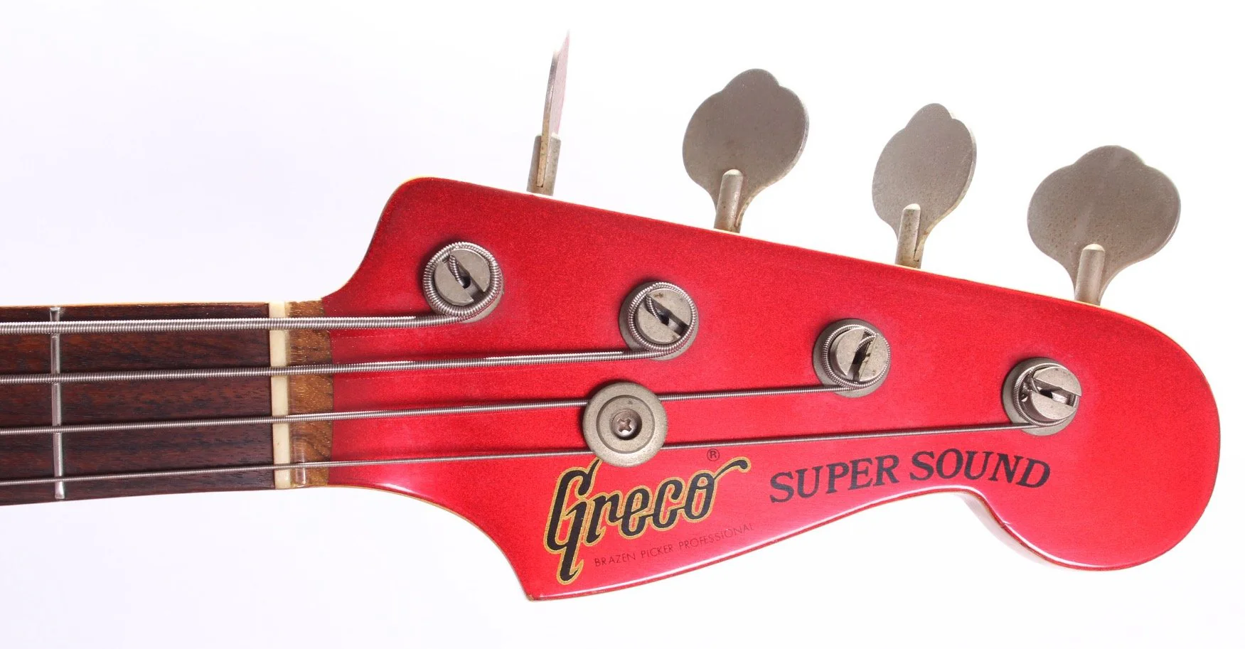 1981 Greco Super Sounds 32" Scale Precision Bass candy apple red - Image 5