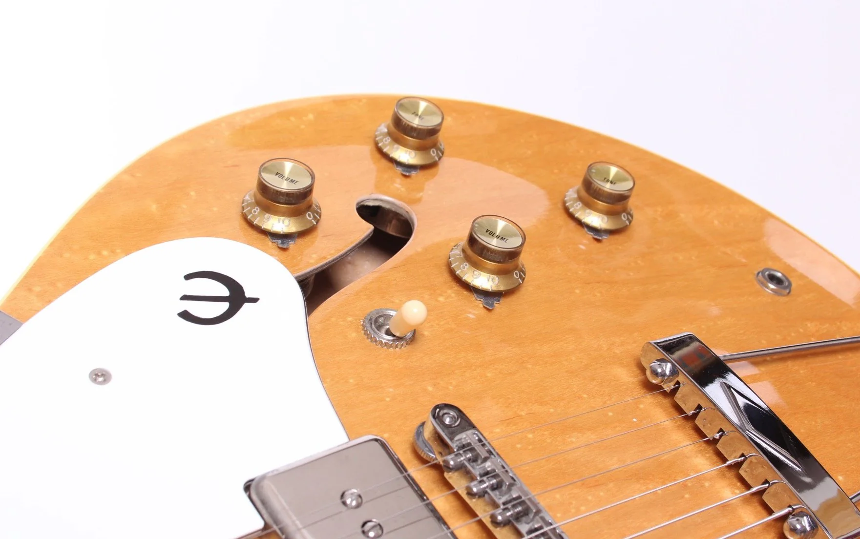 1982 Epiphone Casino natural tan label - Image 13