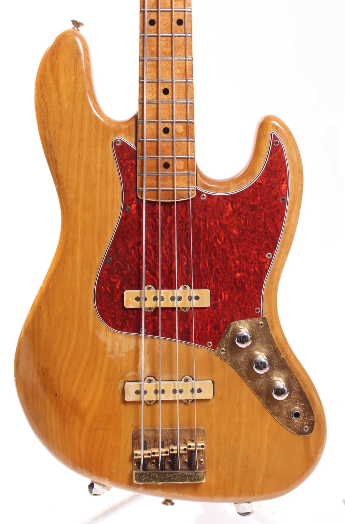 1982 Fender Jazz Bass all gold natural - Image 2