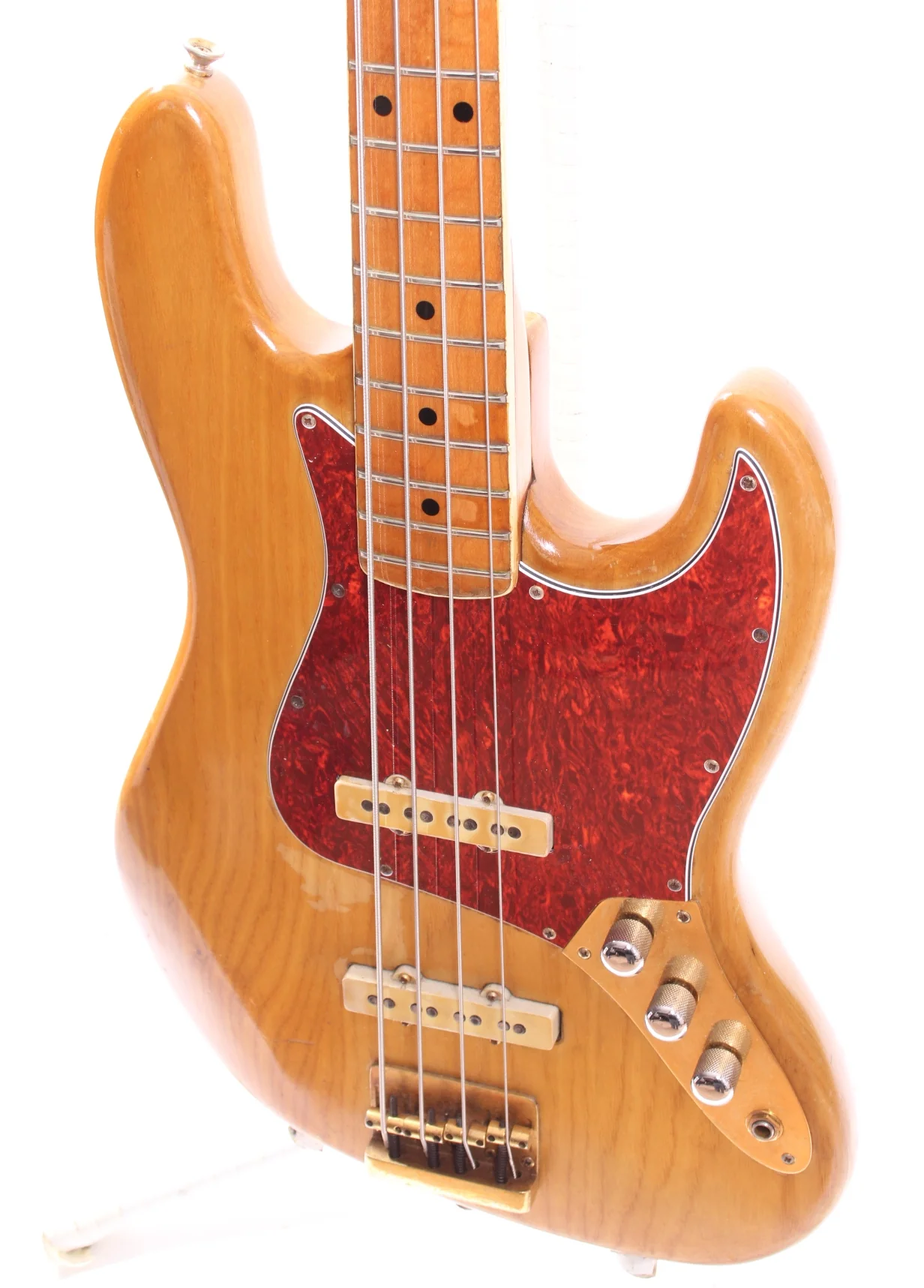 1982 Fender Jazz Bass all gold natural - Image 3