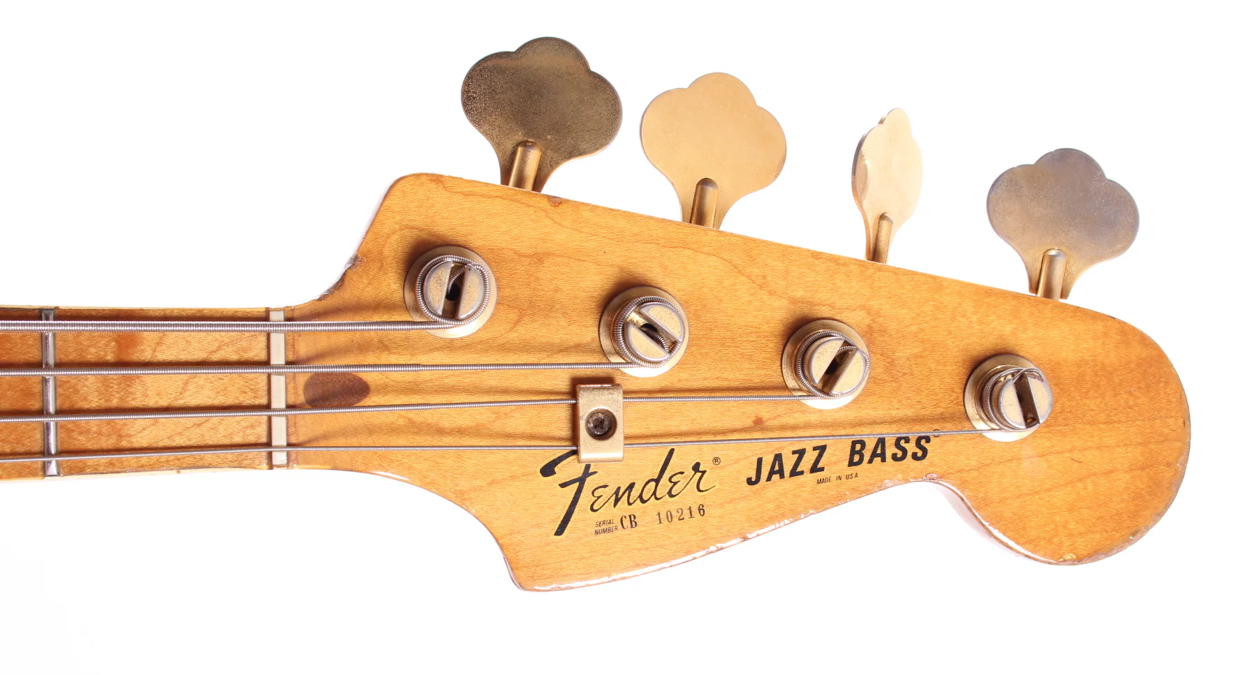 1982 Fender Jazz Bass all gold natural - Image 5