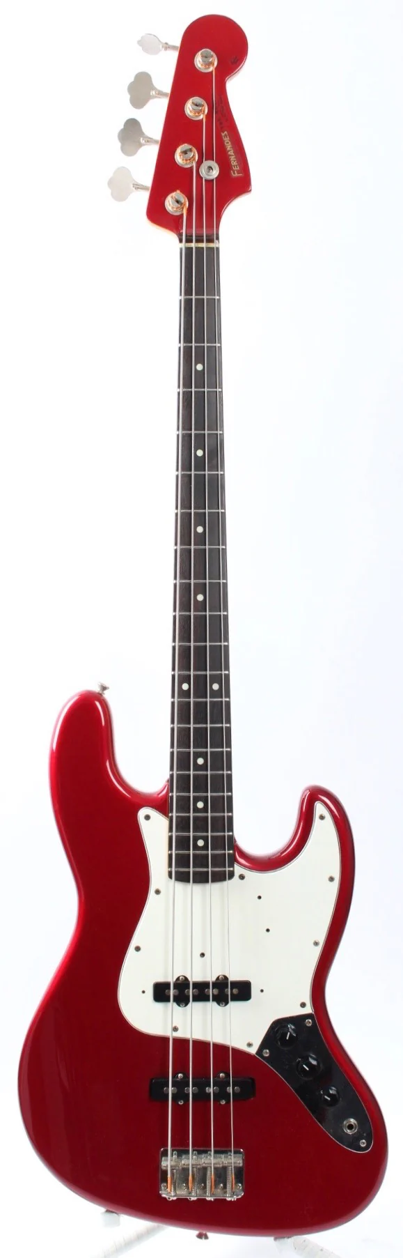 1982 Fernandes The Revival Jazz Bass 64 Reissue RJB-55 candy apple red