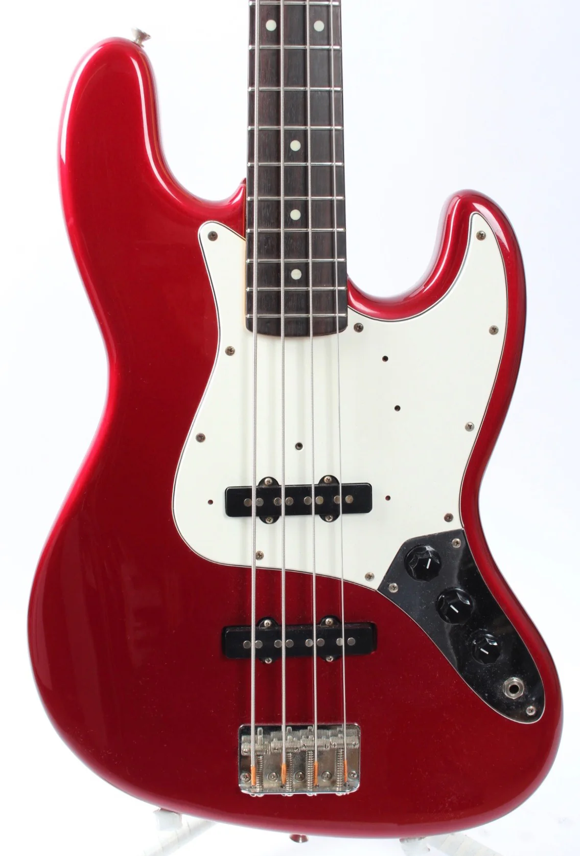 1982 Fernandes The Revival Jazz Bass 64 Reissue RJB-55 candy apple red - Image 2