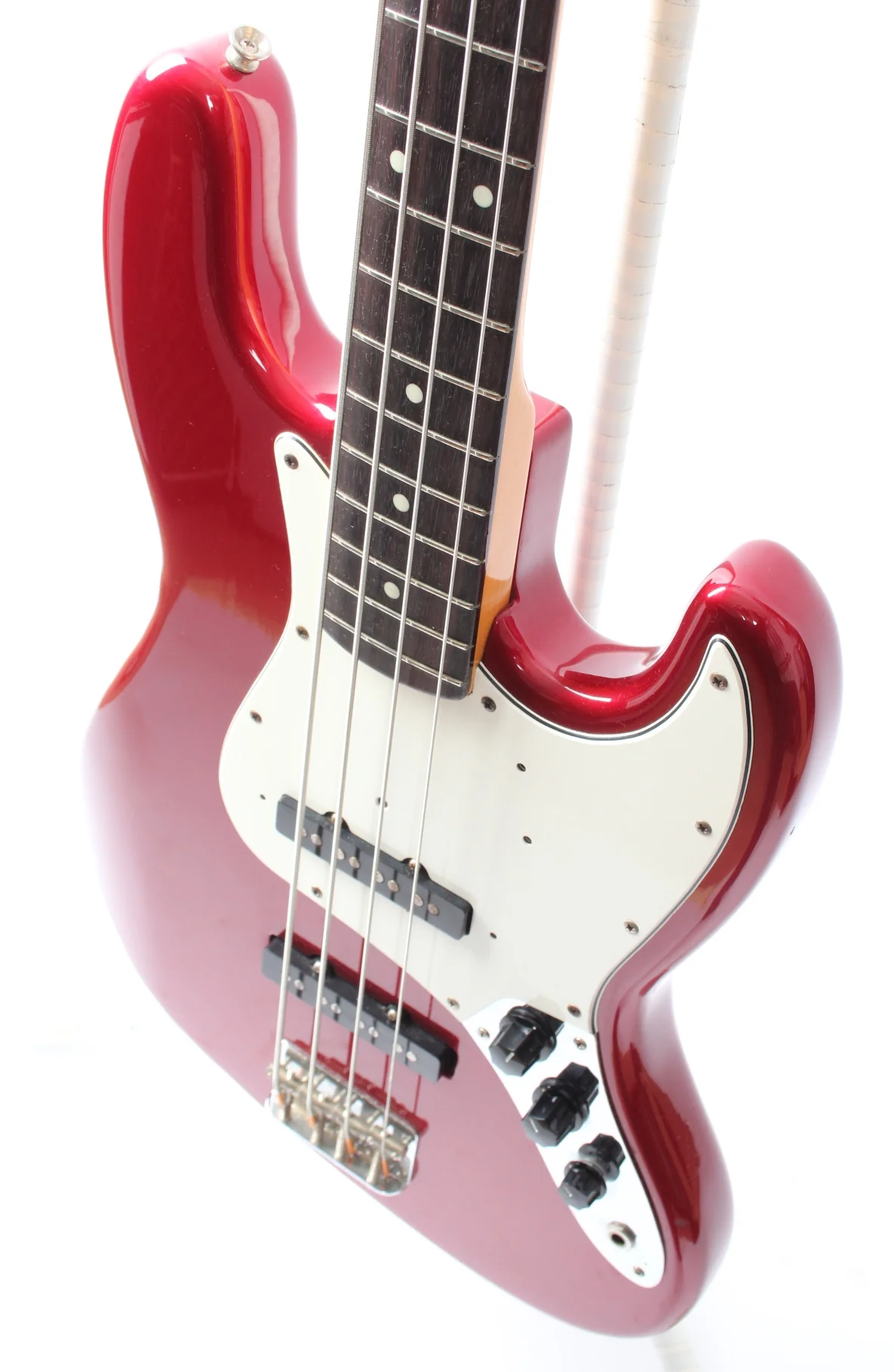 1982 Fernandes The Revival Jazz Bass 64 Reissue RJB-55 candy apple red - Image 3