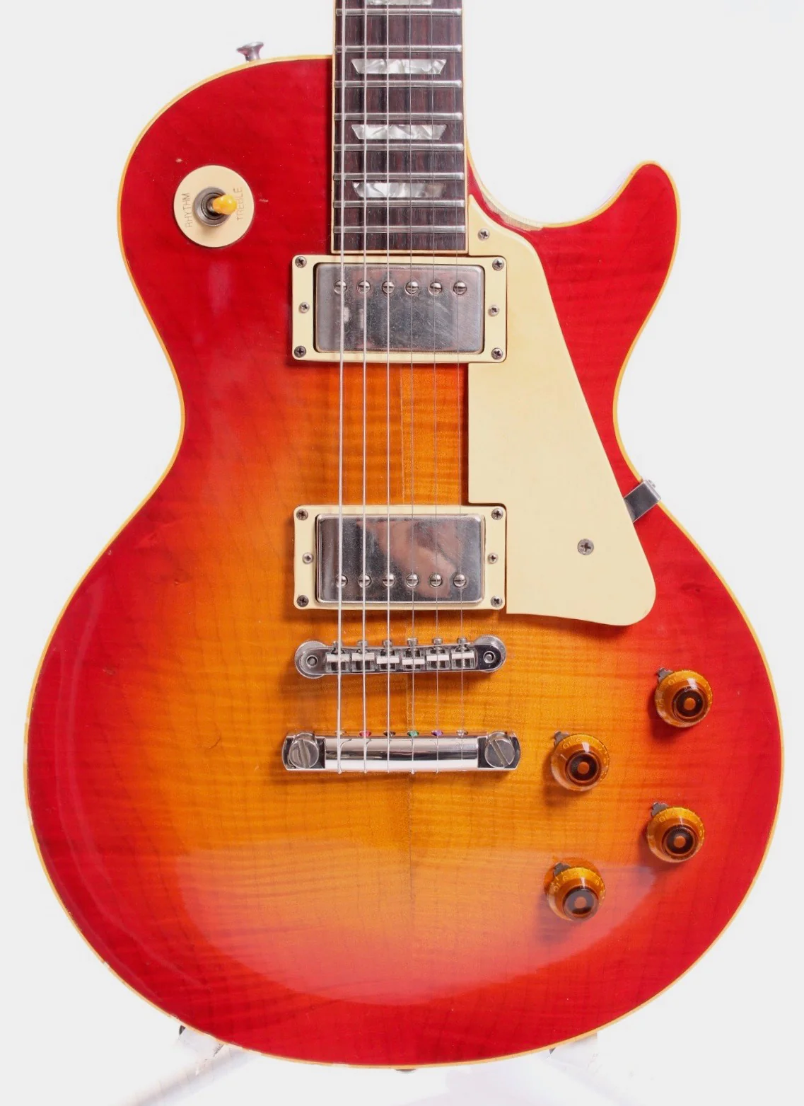 1982 Gibson Les Paul Leo's 59 Reissue heritage cherry sunburst flametop - Image 2