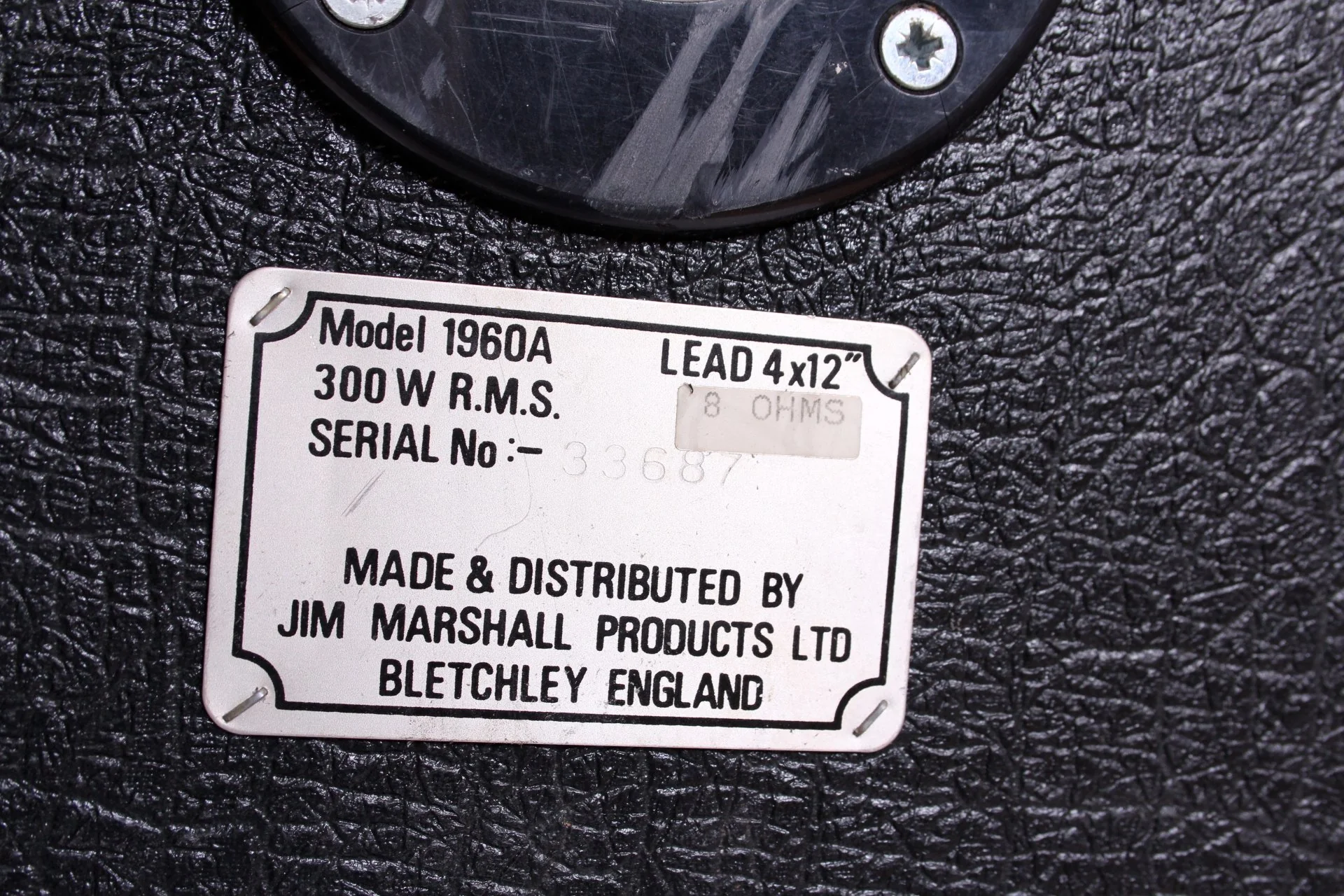 1982 Marshall JCM800 1960A 4x12" Cabinet - Image 6