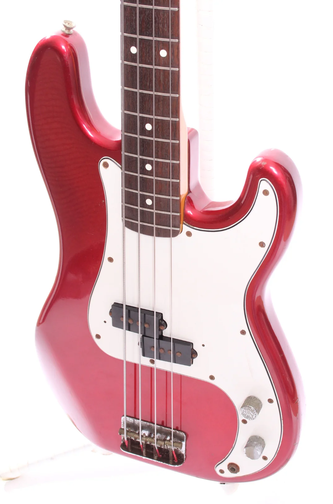 1982 Squier Precision Bass 62 Reissue candy apple red - Image 3