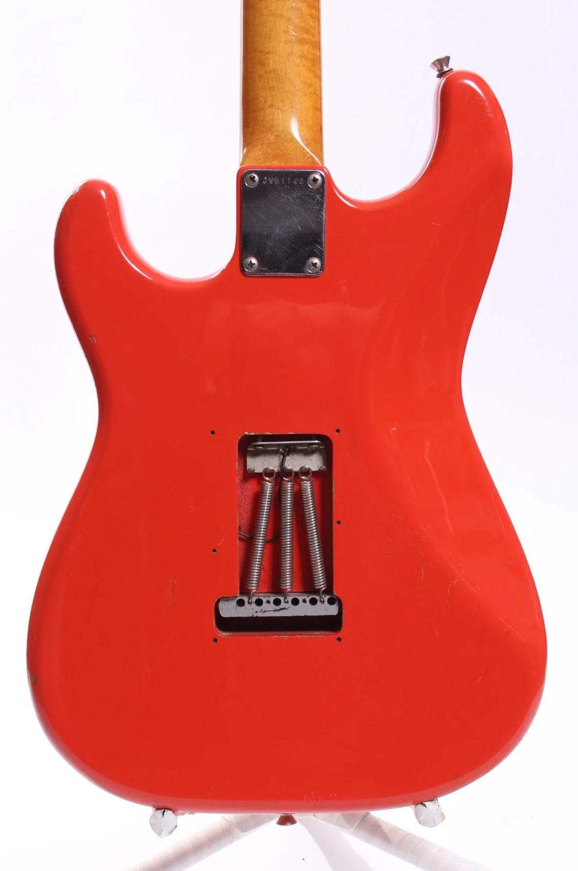 1983 Squier by Fender JV Series Stratocaster '62 Reissue fiesta red - Image 7