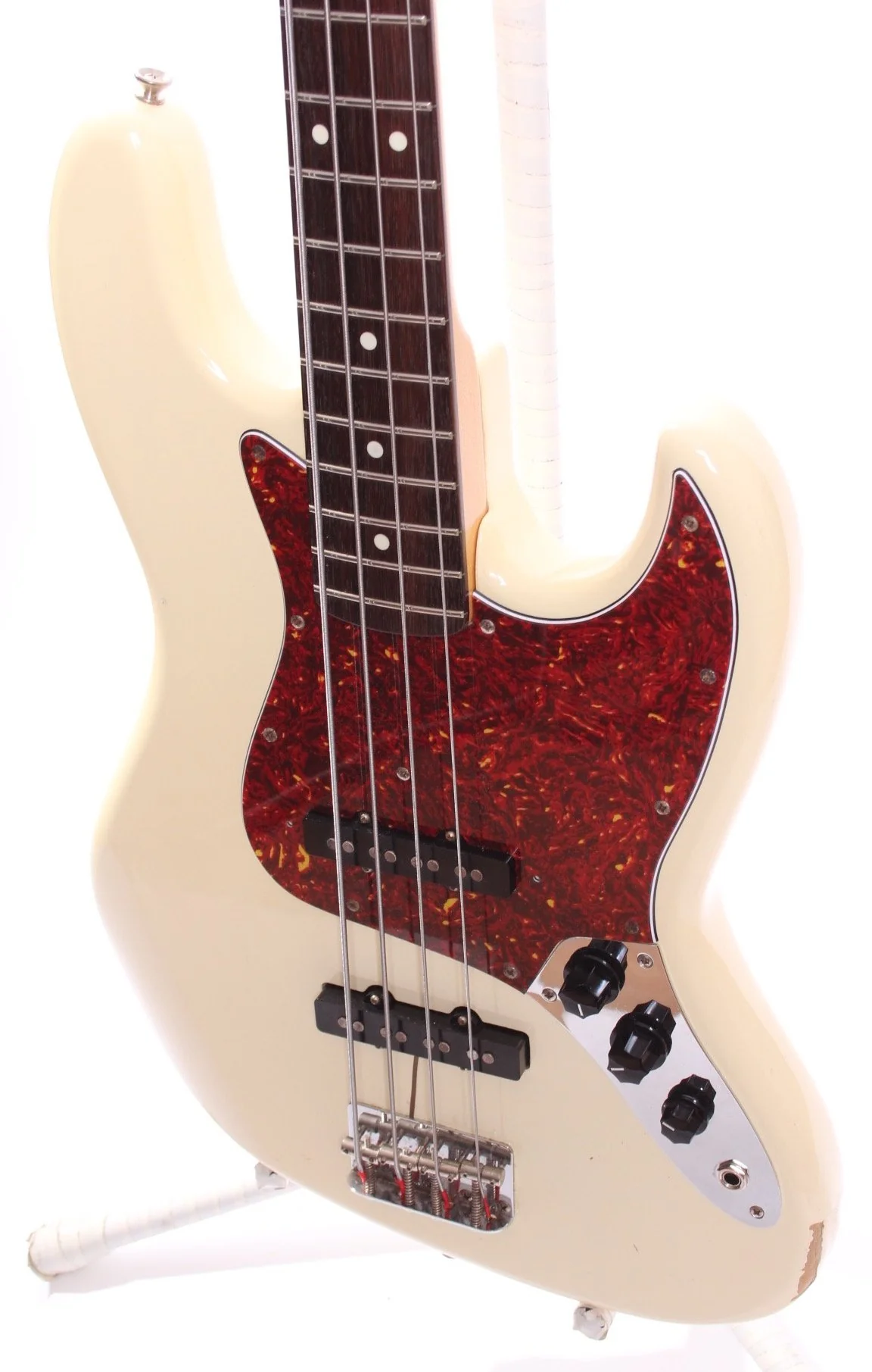 1984 Squier by Fender Jazz Bass 62 Reissue vintage white - Image 3