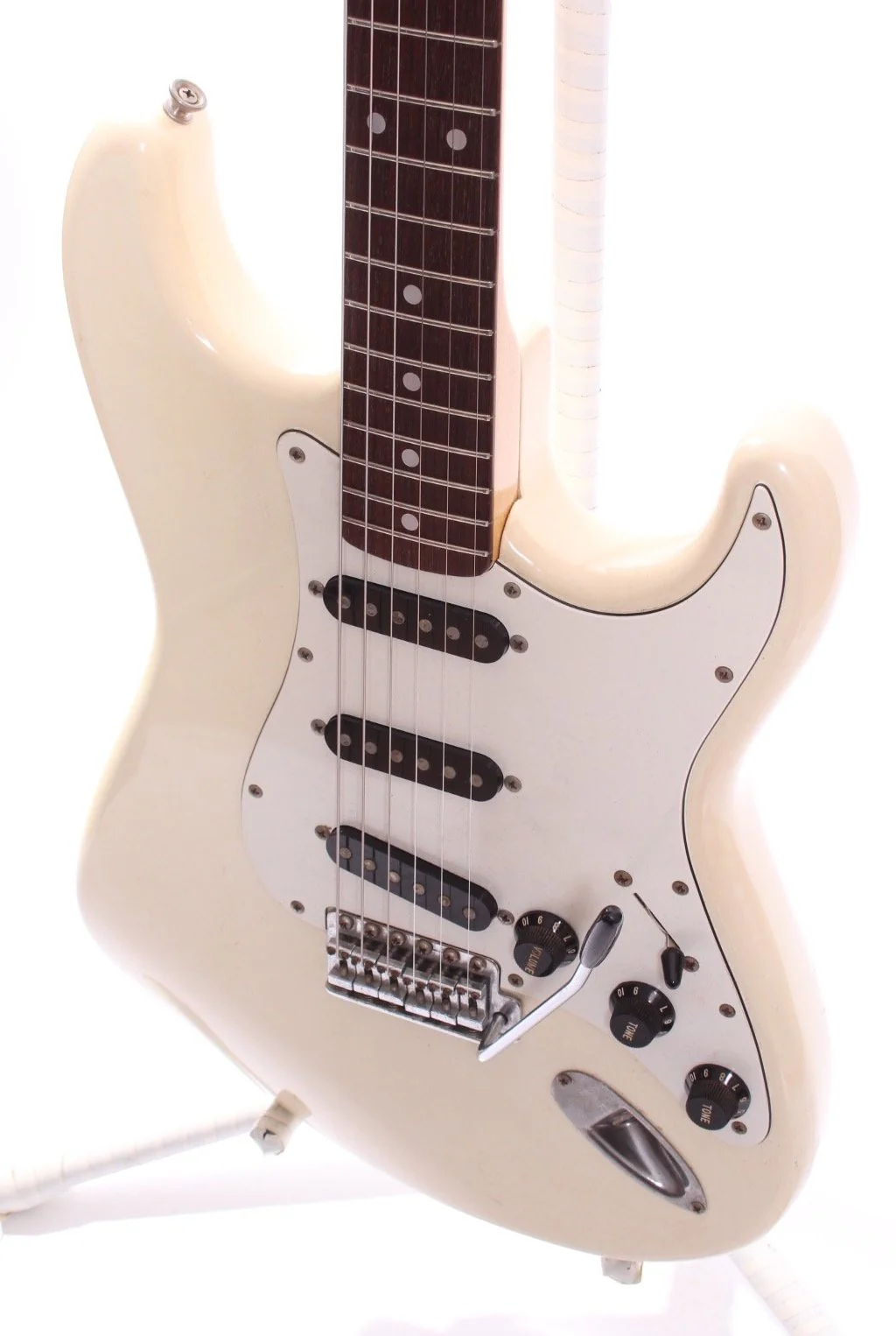 1984 Squier by Fender Stratocaster '72 Reissue vintage white - Image 3