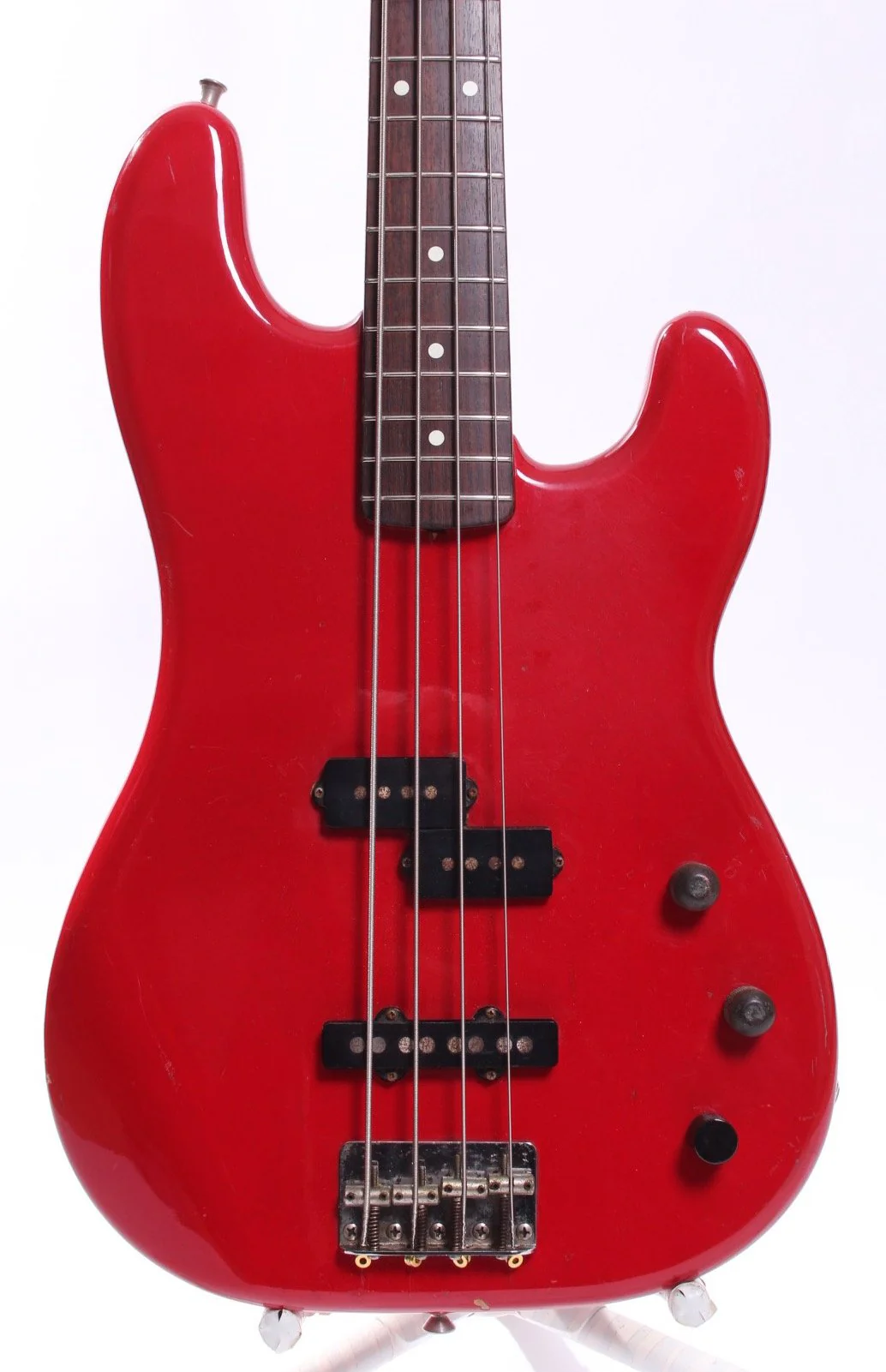 1984 Squier JV Contemporary Series PJ Bass torino red - Image 2