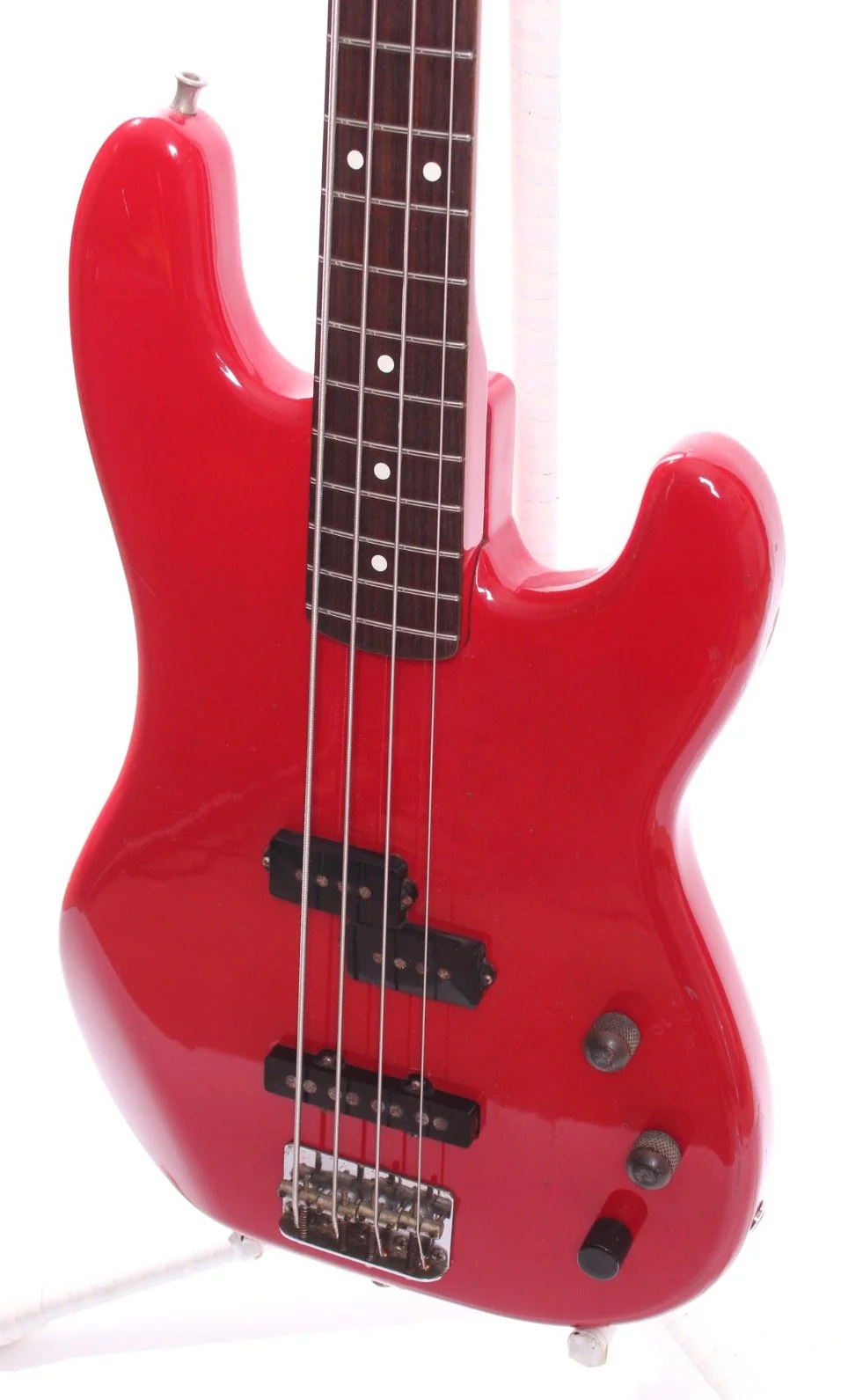 1984 Squier JV Contemporary Series PJ Bass torino red - Image 3