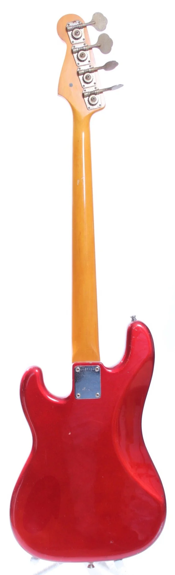 1984 Squier Precision Bass 62 Reissue 32" medium scale candy apple red - Image 6