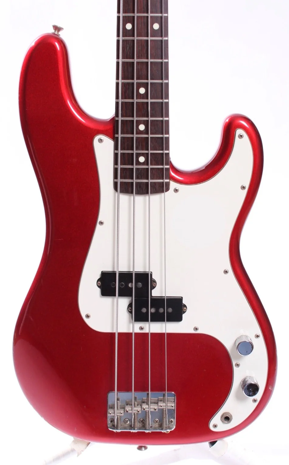 1984 Squier Precision Bass 62 Reissue 32" Scale candy apple red - Image 2
