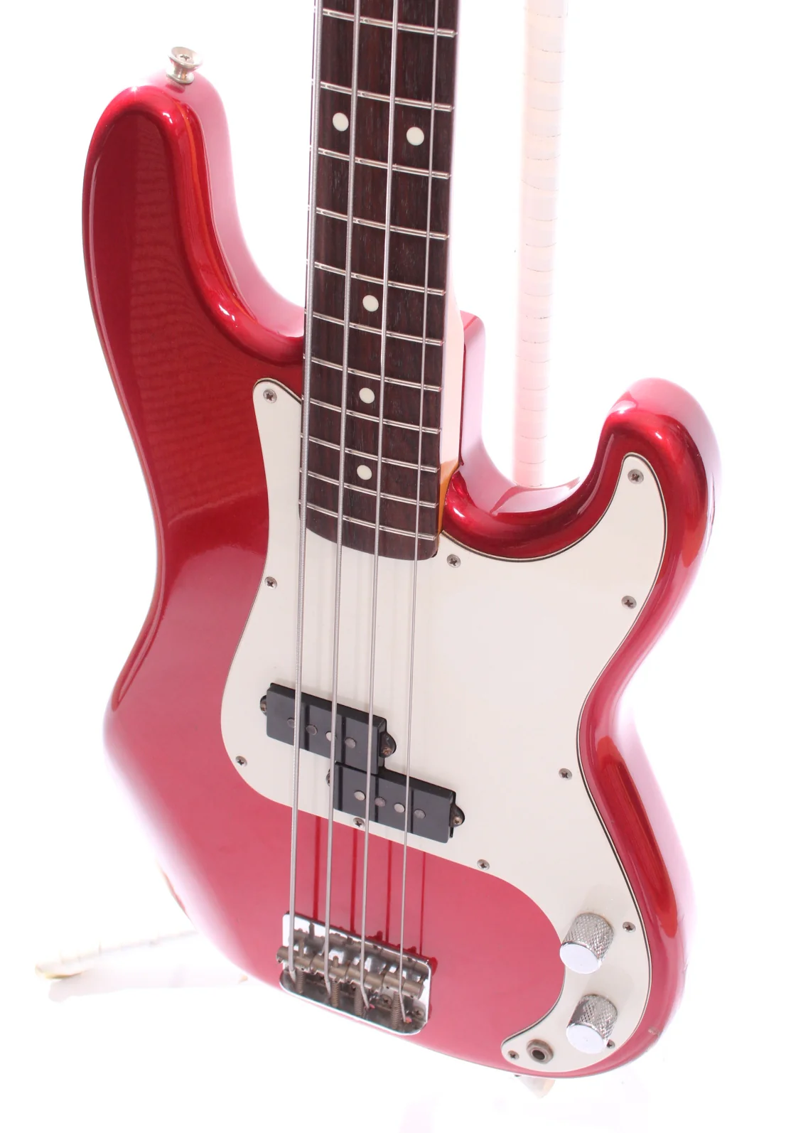 1984 Squier Precision Bass 62 Reissue 32" Scale candy apple red - Image 3