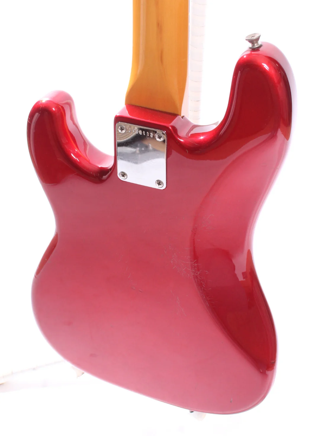 1984 Squier Precision Bass 62 Reissue 32" Scale candy apple red - Image 8