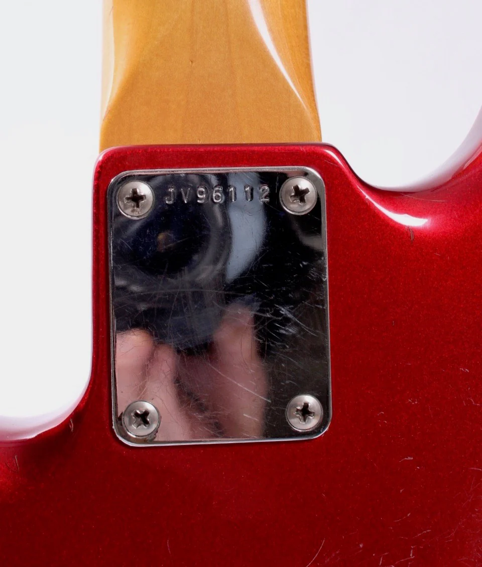1984 Squier Precision Bass 62 Reissue 32" Scale candy apple red - Image 9