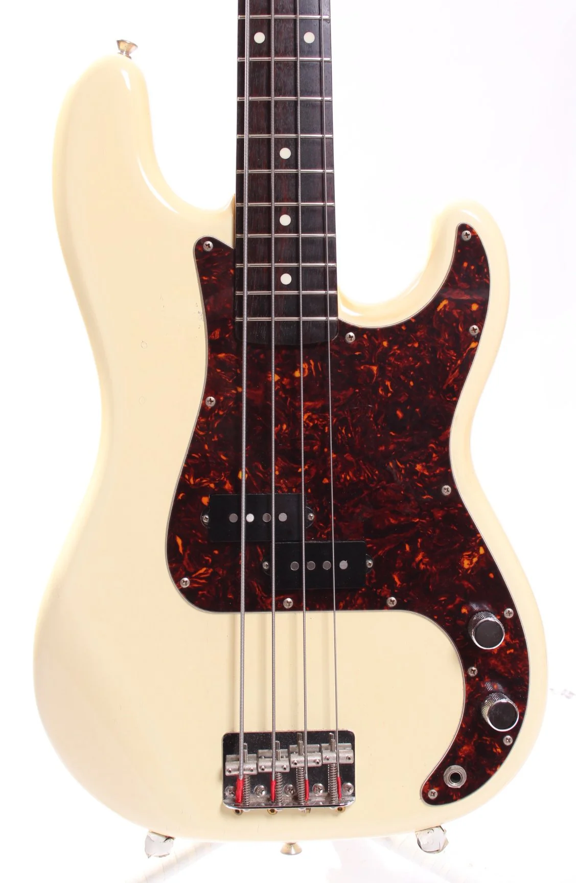 1984 Squier Precision Bass 62 Reissue Medium Scale vintage white - Image 2