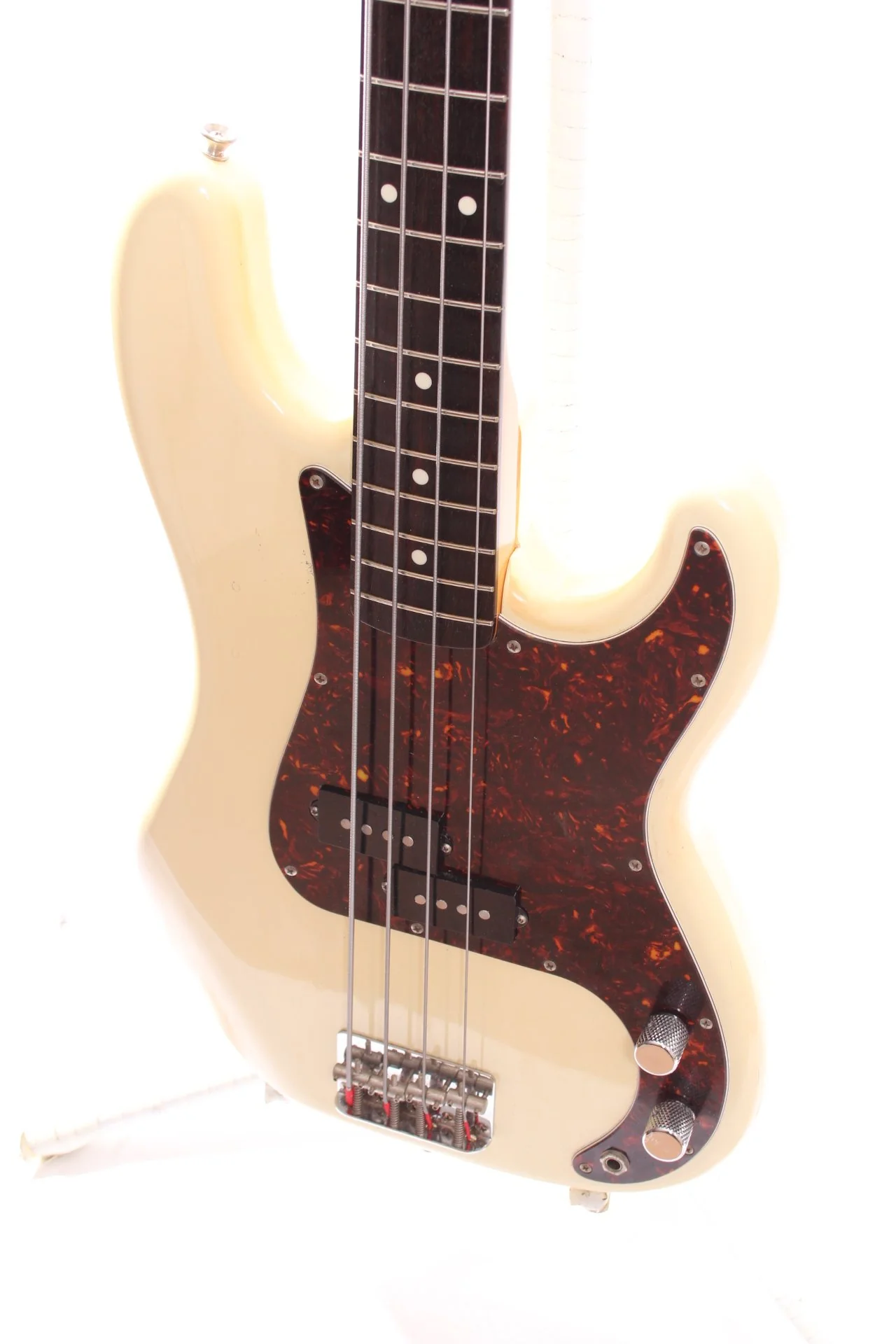 1984 Squier Precision Bass 62 Reissue Medium Scale vintage white - Image 3