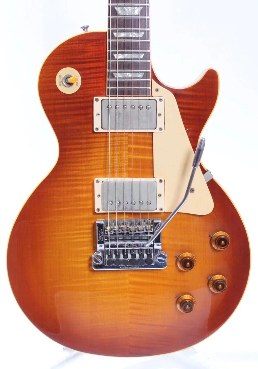 1985 Gibson Les Paul Standard Flametop pre-historic reissue Kahler heritage dark sunburst - Image 2