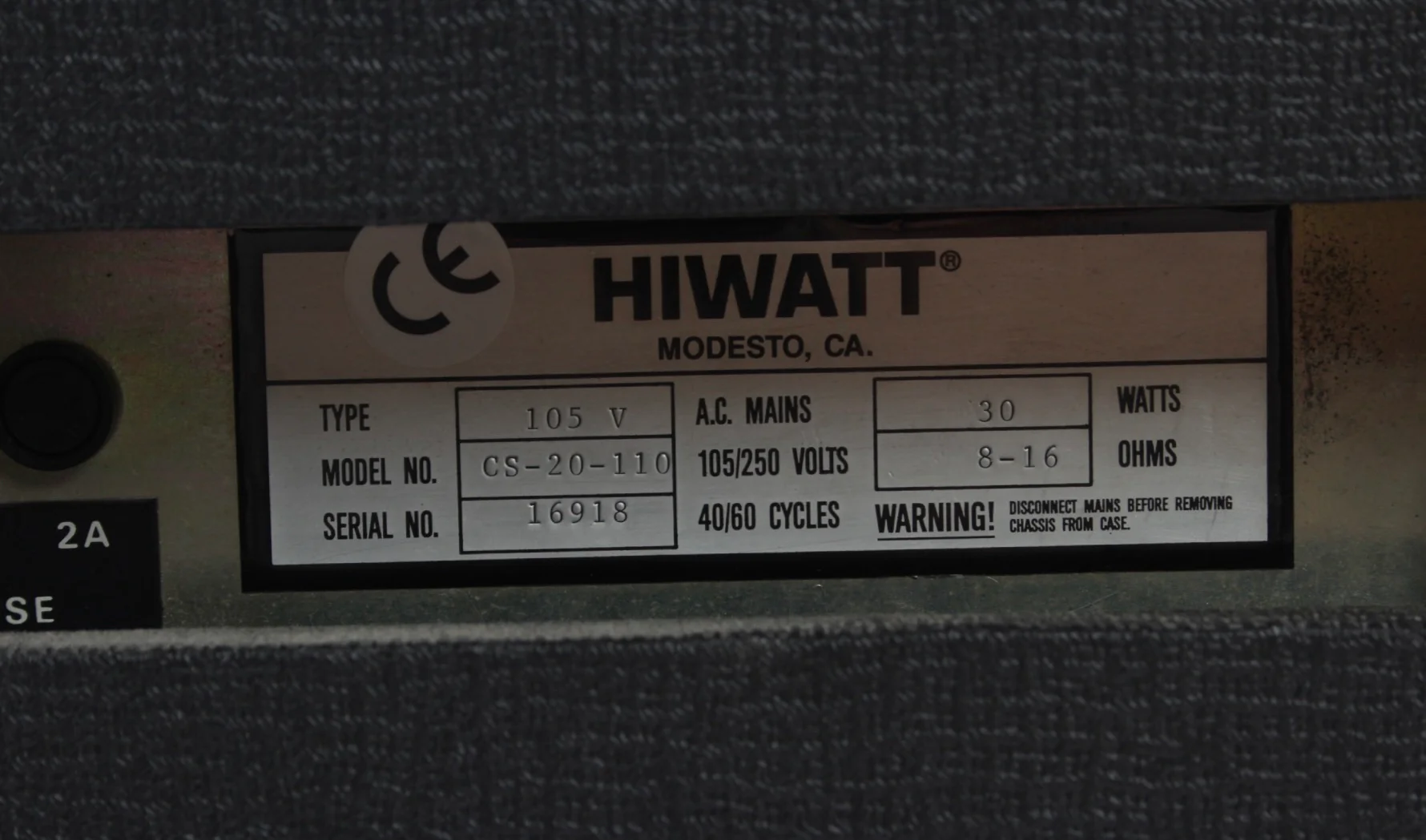 1985 Hiwatt Lead 20 1x10 combo - Image 6