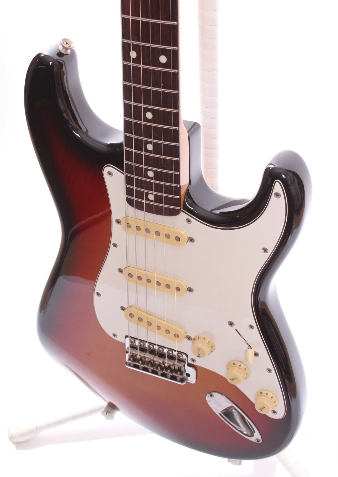 1985 Squier by Fender Japan Stratocaster '62 Reissue sunburst - Image 3