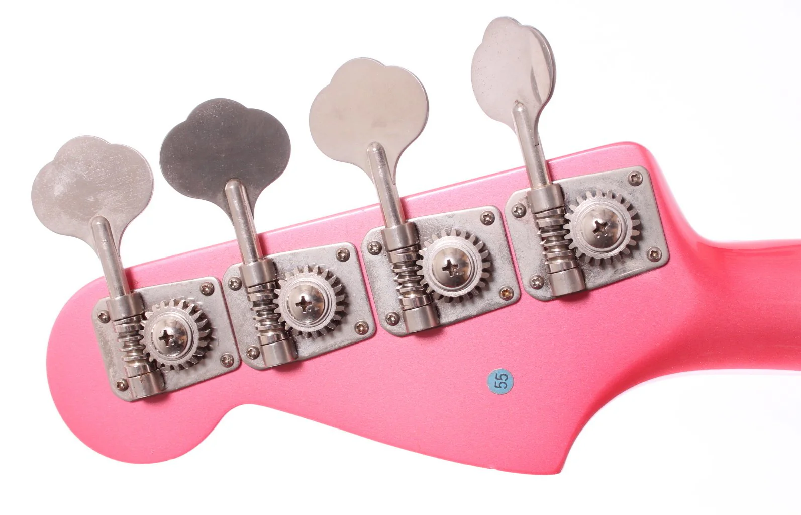 1985 Squier Precision Bass 62 Reissue Medium Scale all metallic pink - Image 11