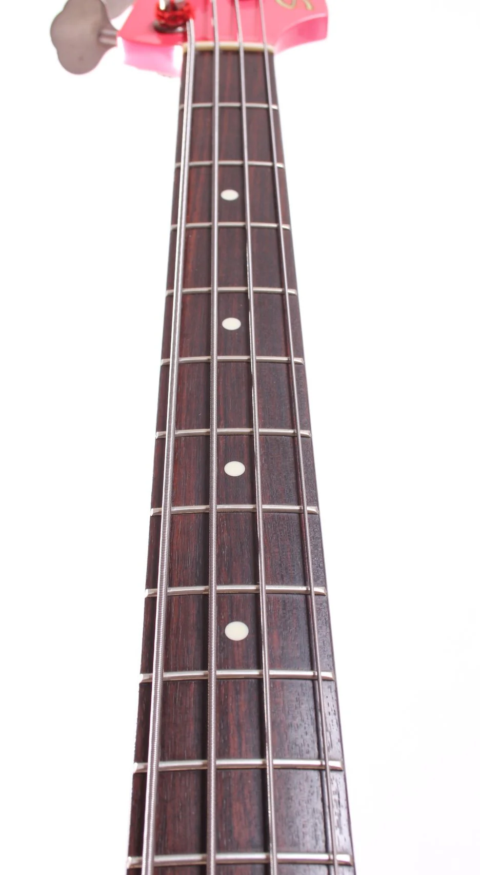1985 Squier Precision Bass 62 Reissue Medium Scale all metallic pink - Image 4