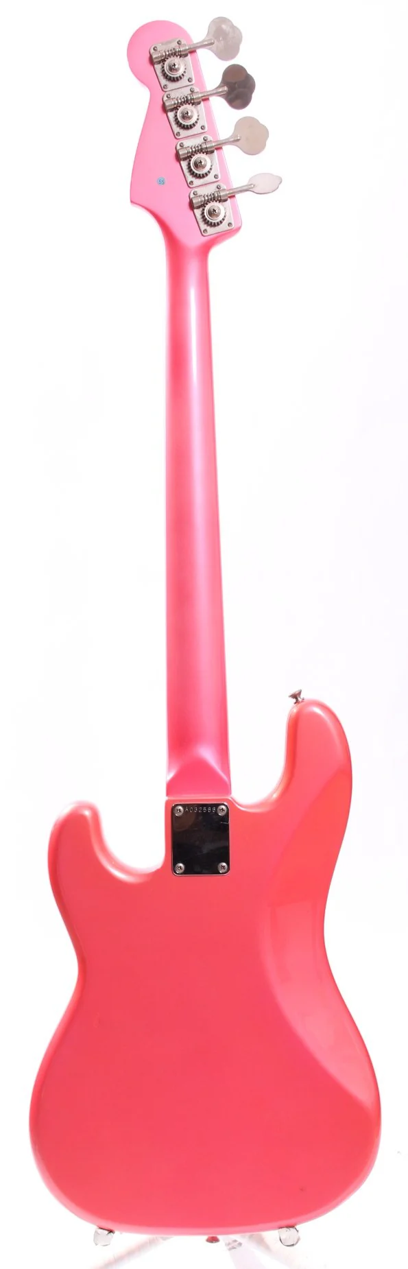 1985 Squier Precision Bass 62 Reissue Medium Scale all metallic pink - Image 6