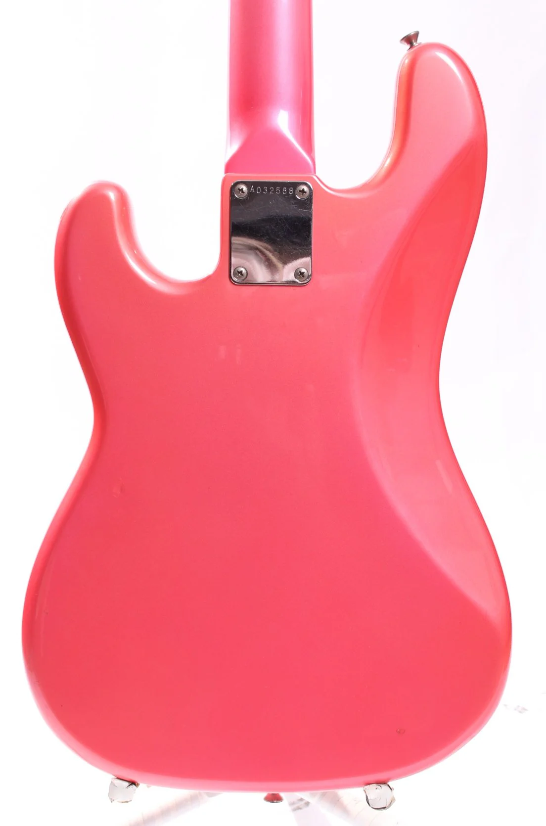 1985 Squier Precision Bass 62 Reissue Medium Scale all metallic pink - Image 7