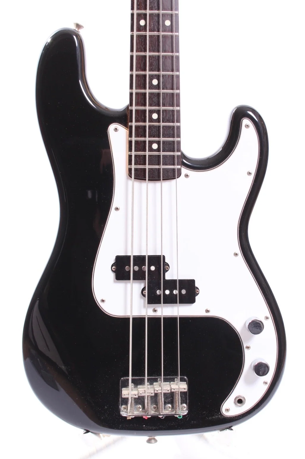 1985 Squier Precision Bass medium scale black - Image 2