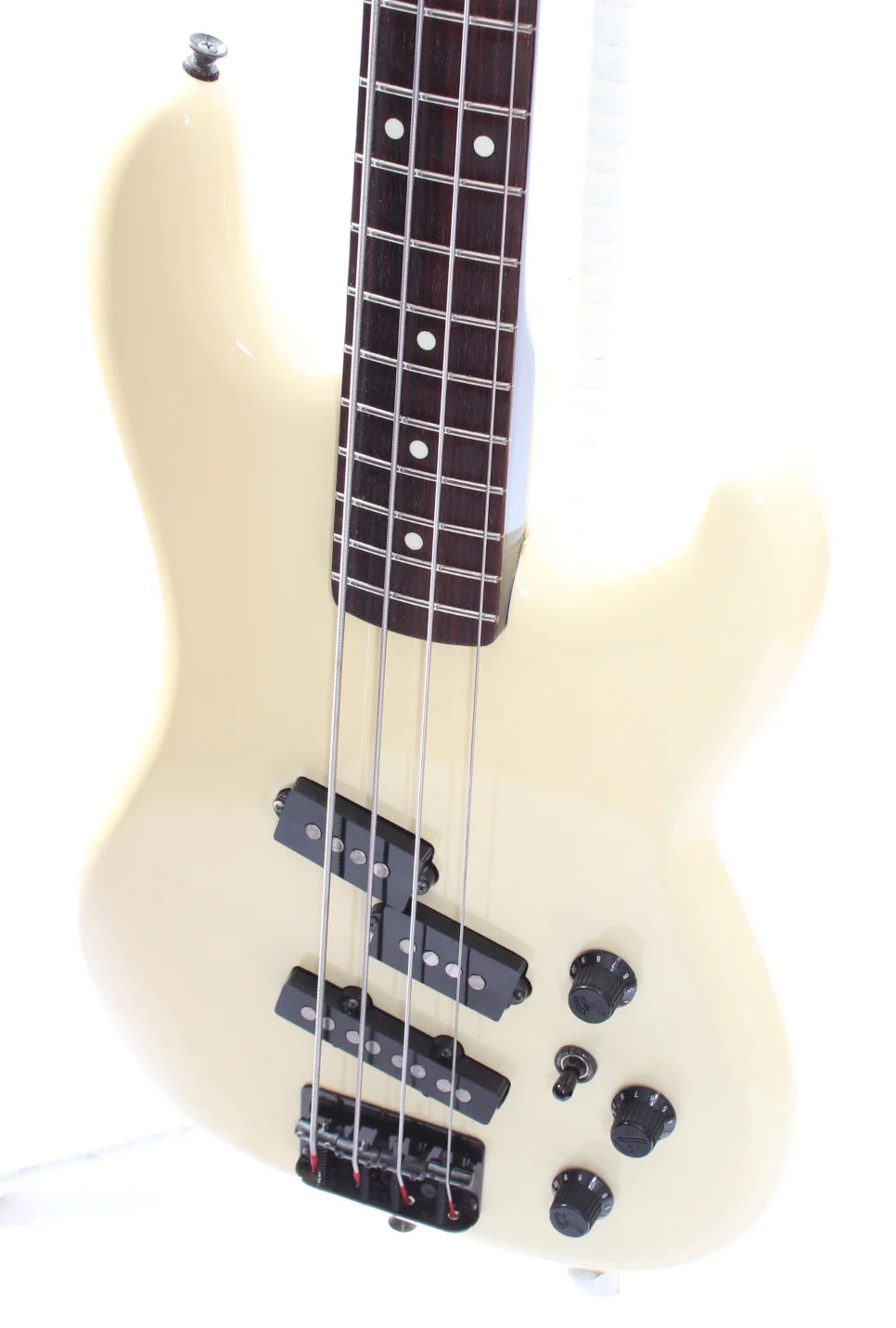 1986 Fender Jazz Bass Special PJ-535 32" Medium Scale vintage white - Image 3