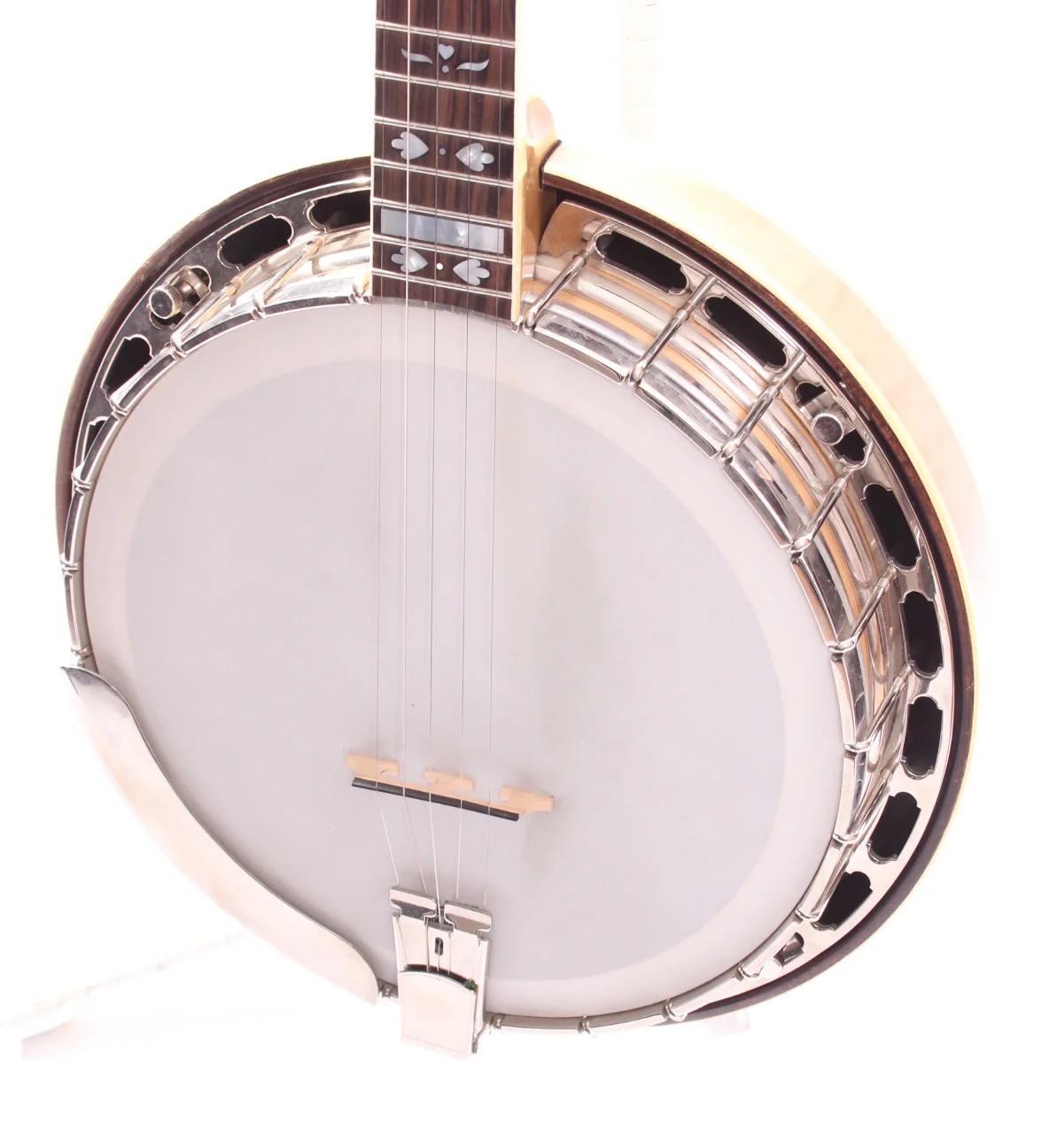 1986 Gold Star G-12 HF Hearts and Flowers Banjo natural - Image 3