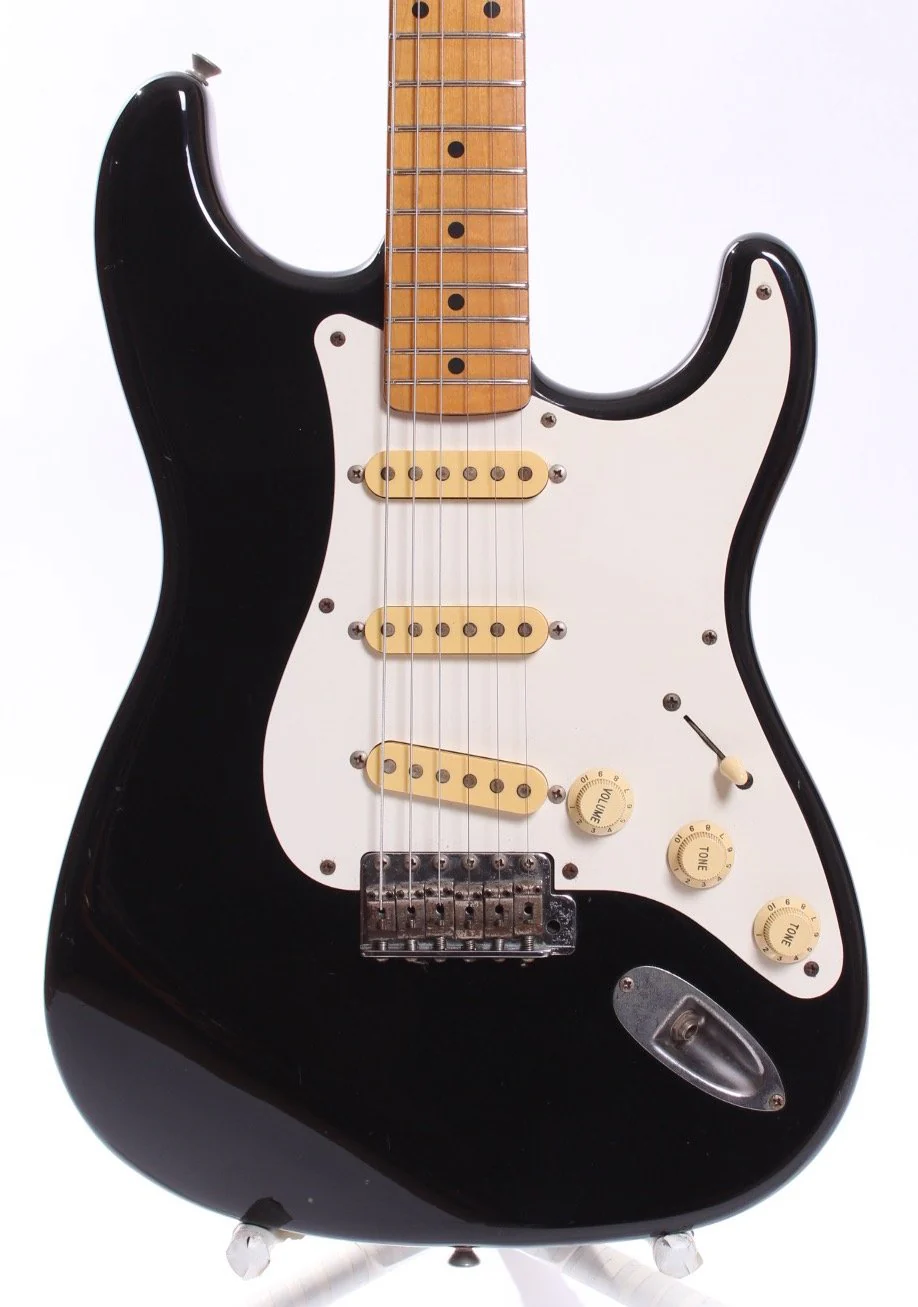 1986 Squier by Fender '57 Reissue Stratocaster black - Image 2