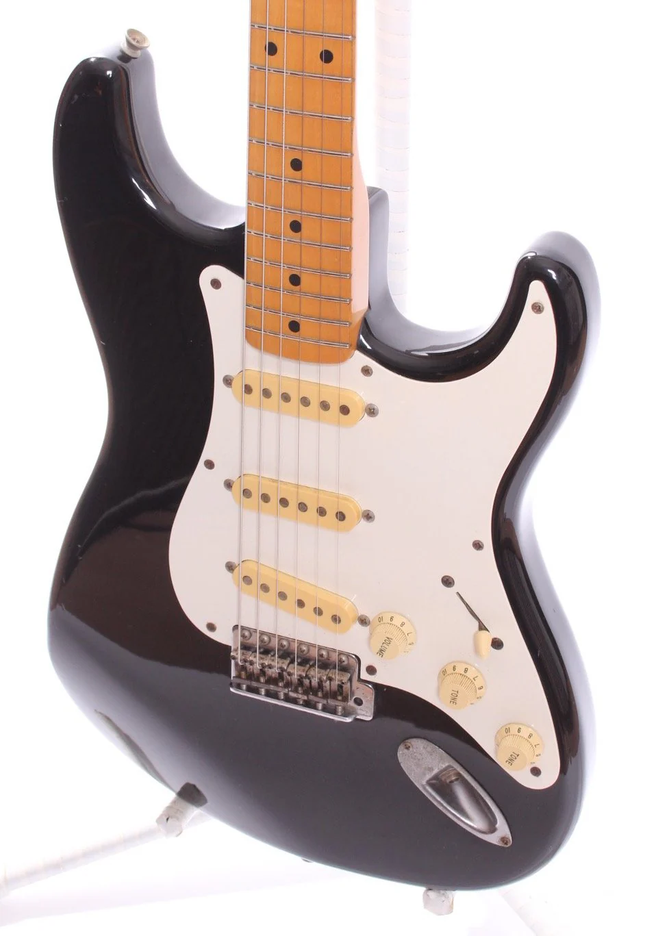 1986 Squier by Fender '57 Reissue Stratocaster black - Image 3