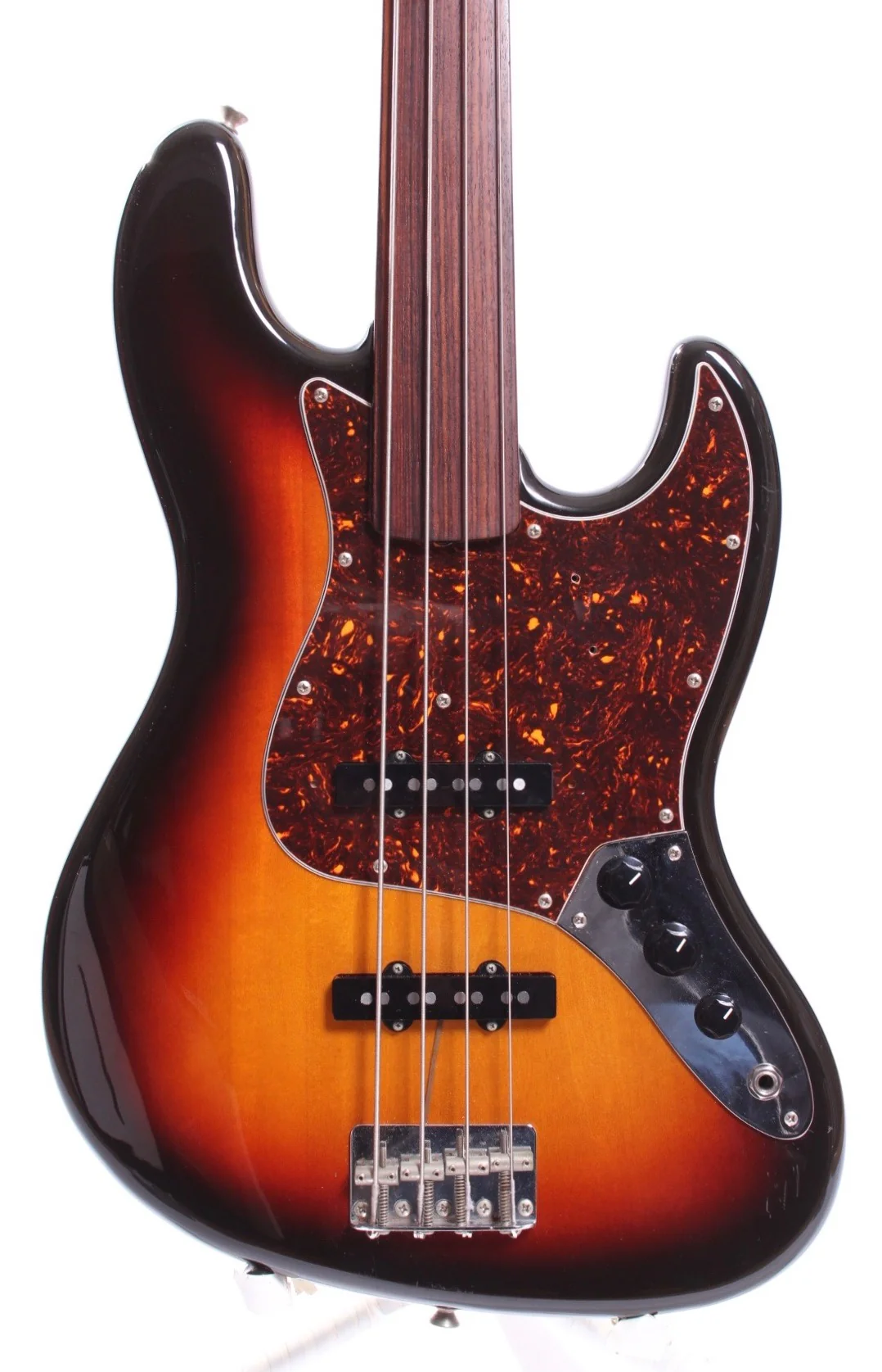 1987 Fender Jazz Bass 62 Reissue fretless sunburst - Image 2